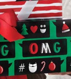 Bearded Santa and OMG Holiday Reversible 2 Roll Set