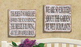 SUMMER DAY and WE ARE SO EXCITED WOOD WALL HANGINGS SET OF 2