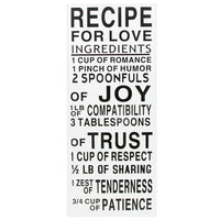 RECIPE FOR LOVE WOOD WALL HANGING