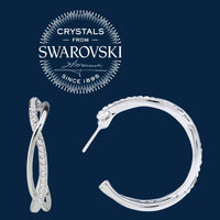 SWAROVSKI SEMI-HOOP EARRINGS